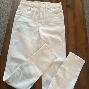 Madewell White Skinny Jeans — High-Rise Silhouette